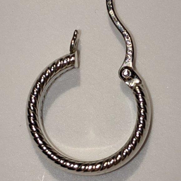 New Silver 925 Hoop Earring - Picture 3 of 6